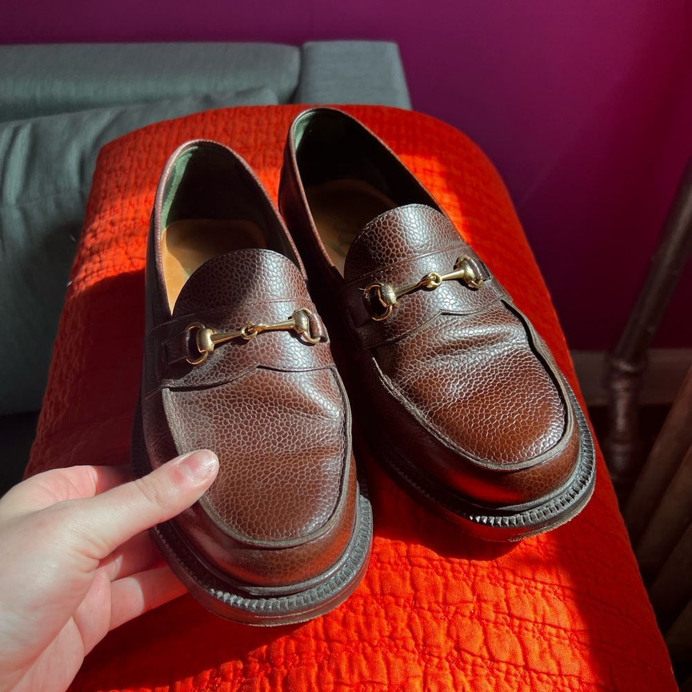 Blackstock & Weber Mason Horsebit Pebbled Leather Loafers Mens Size 7